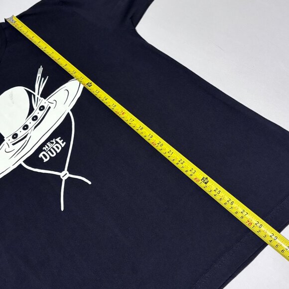 Hey Dude Graphic T-Shirt Lot 2 Men’s Large Black Cowboy Hat Blue Whale Tail - Picture 8 of 15